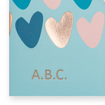 Matilda Moo | A5 Hearts Notebook | Blue