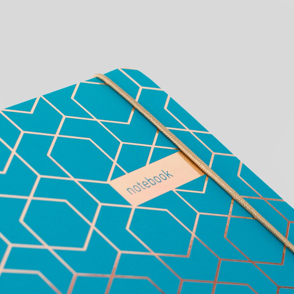 Matilda Myres | A5 Notebook with Rose Gold Foil | Teal
