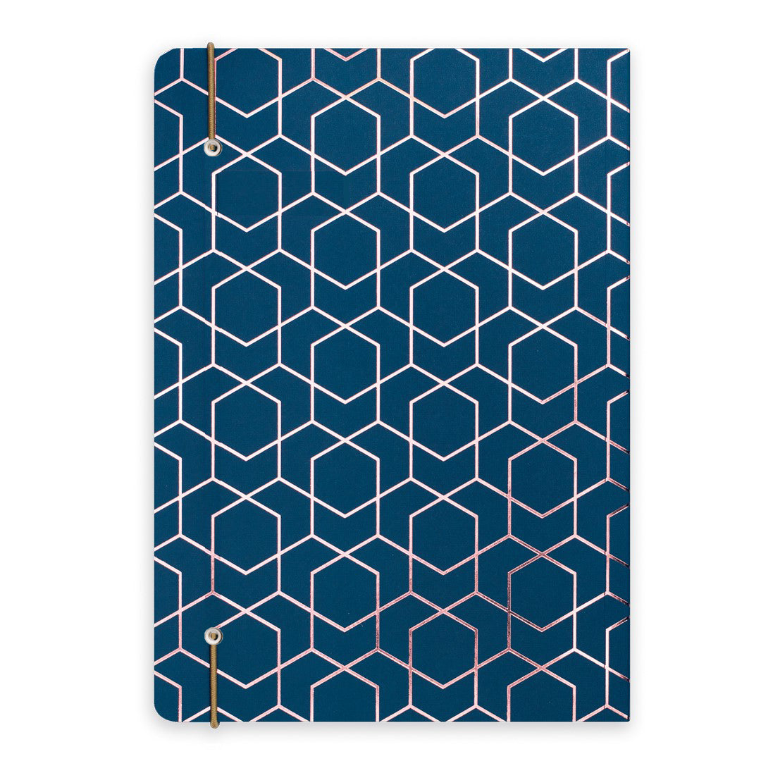 Matilda Myres | A5 Notebook with Rose Gold Foil | Navy