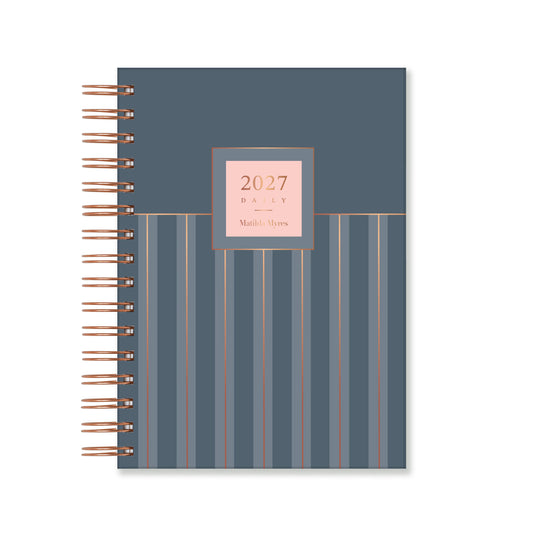 Matilda Myres 2027 Daily Diary & Notebook Gift Set - Grey