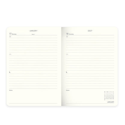 Matilda Myres | 2027 Diary - A6 Daily Planner | Day-to-Page in Grey