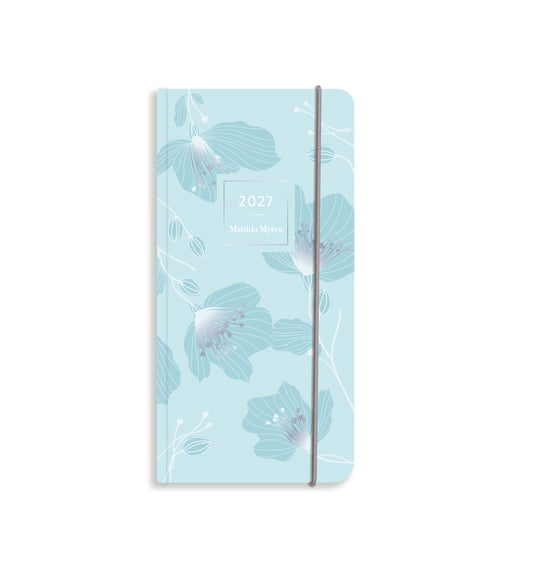 Matilda Myres 2027 Slim Weekly Diary + Pen Gift Set - Blue