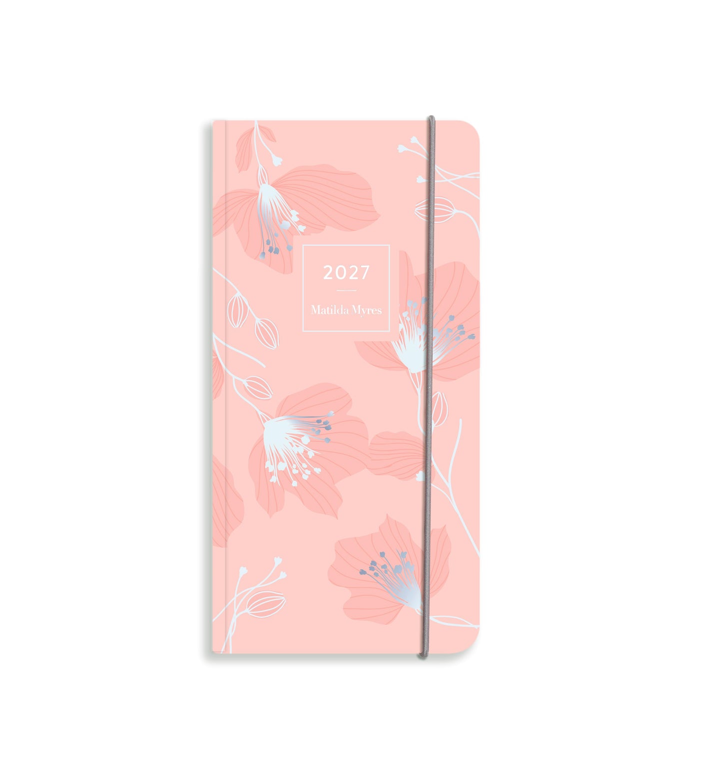 Matilda Myres | 2027 Diary - Slim Weekly Planner with Notes | Week-to-View in Pink