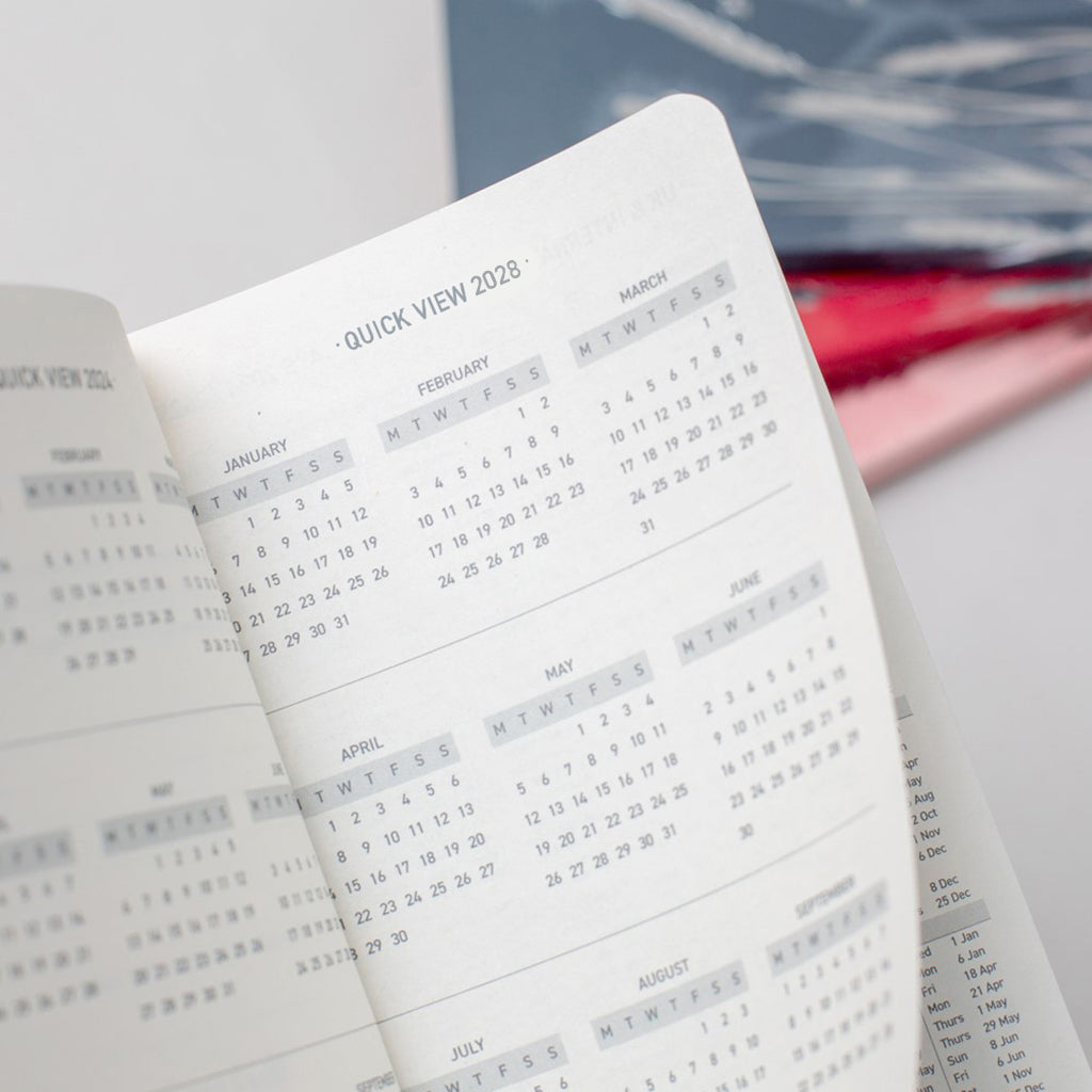 Matilda Myres | 2027 Diary - Slim Weekly Planner with Notes | Week-to-View in Red
