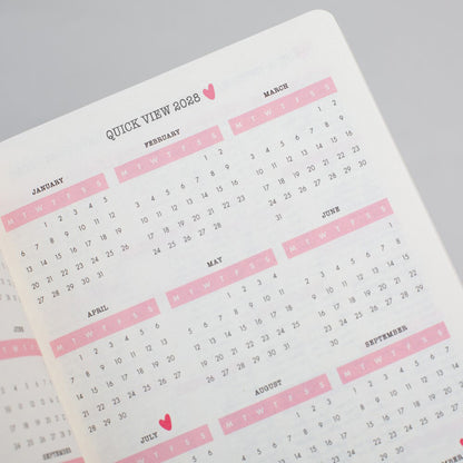 Matilda Moo | 2027 Diary - A6 Daily Planner | Day-to-Page in Mint