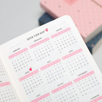 Matilda Moo | 2027 Diary - A6 Daily Planner | Day-to-Page in Mint