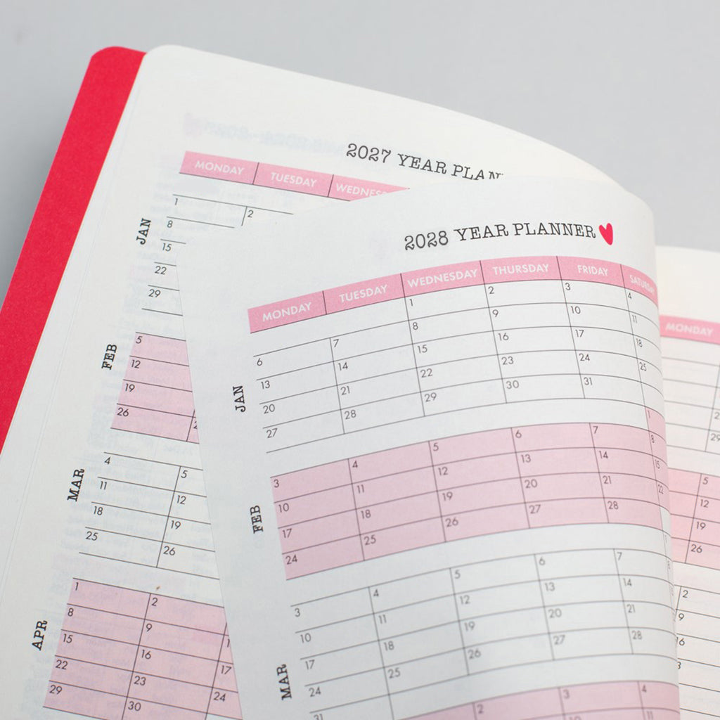 Matilda Moo | 2027 Diary - A5 Weekly Planner | Week-to-View in Grey