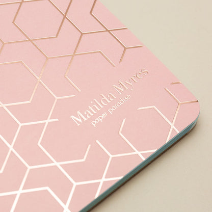 Matilda Myres | A5 Notebook with Rose Gold Foil | Pink