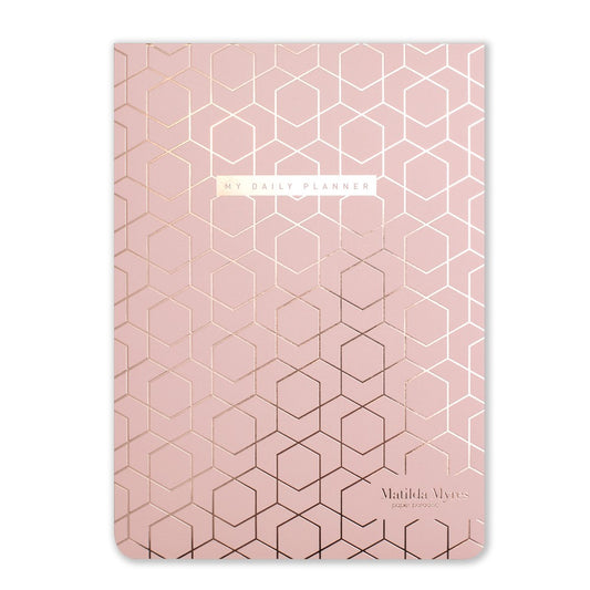 Matilda Myres Rose Gold Notebook & Pen Gift Set - Blue