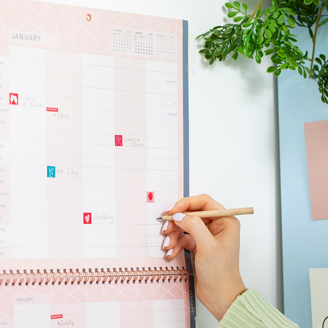 Matilda Myres | 2027 Monthly Five Column Family Calendar | Month-to-View in Grey