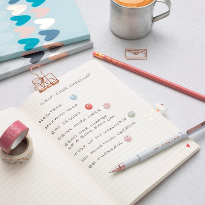 2027 Matilda Moo A5 Week-to-View Diary +  Hearts Notebook | Mint & Blue