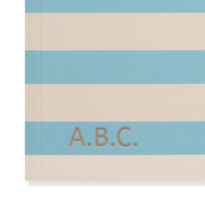 Matilda Moo | A5 Striped Notebook | Blue