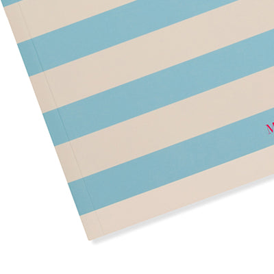 Matilda Moo | A5 Striped Notebook | Blue