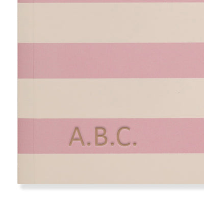 Matilda Moo | A5 Striped Notebook | Pink