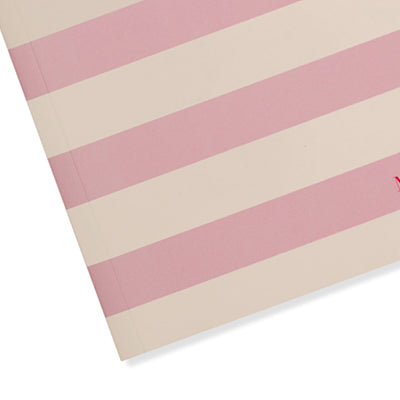 Matilda Moo | A5 Striped Notebook | Pink