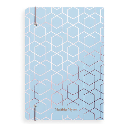 Matilda Myres | A5 Ruled Notebook with Rose Gold Foil | Mint