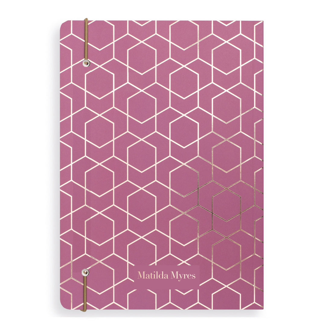 Matilda Myres | A5 Notebook with Rose Gold Foil | Plum
