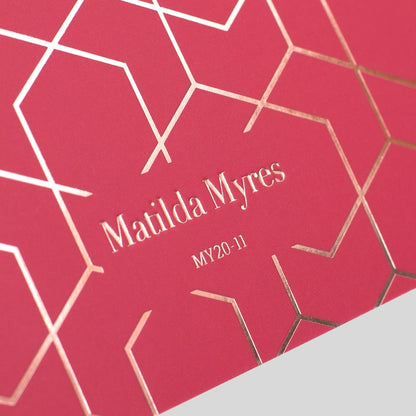 Matilda Myres | A5 Notebook with Rose Gold Foil | Red