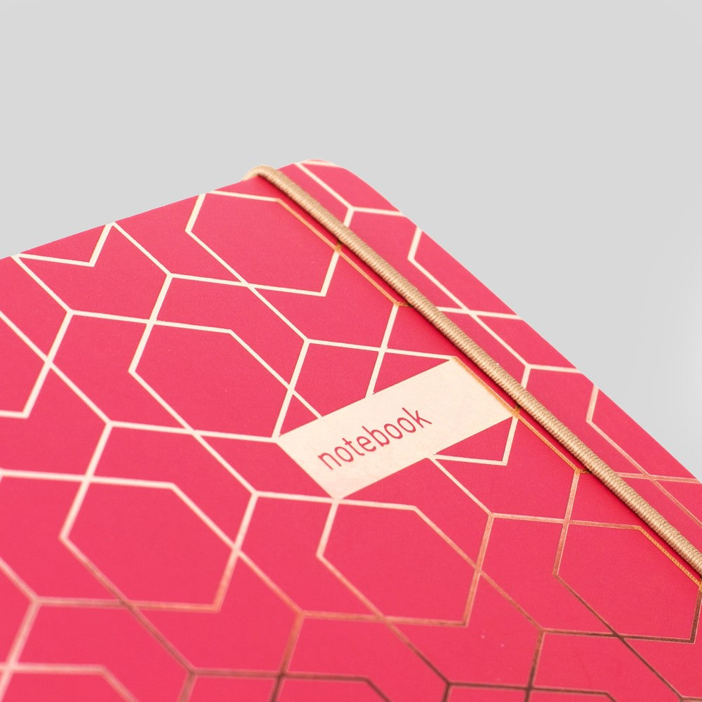 Matilda Myres | A5 Notebook with Rose Gold Foil | Red