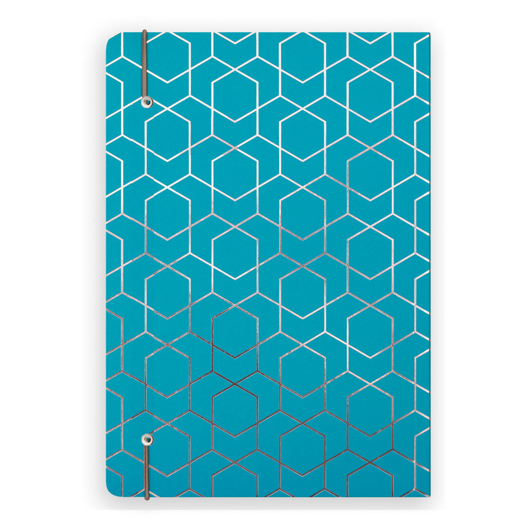 Matilda Myres | A5 Notebook with Rose Gold Foil | Teal