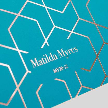 Matilda Myres | A5 Notebook with Rose Gold Foil | Teal