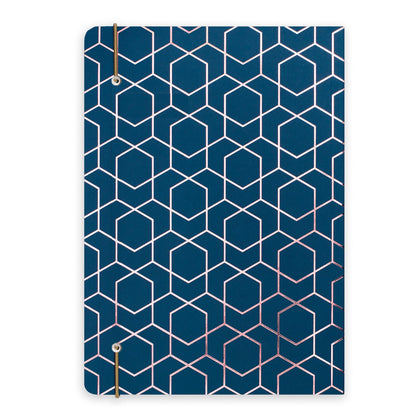Matilda Myres | A5 Notebook with Rose Gold Foil | Navy