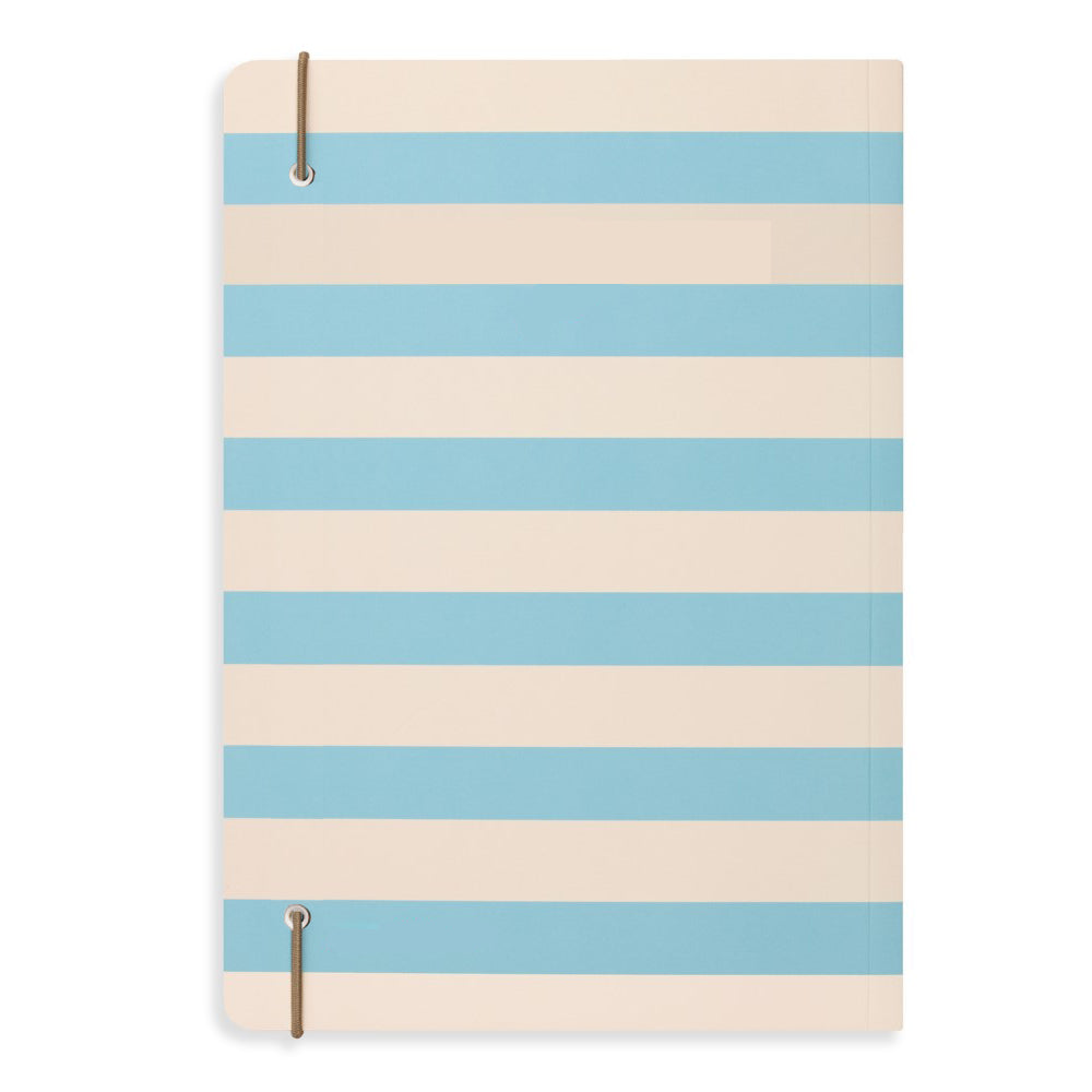 Matilda Moo | A5 Striped Notebook | Blue
