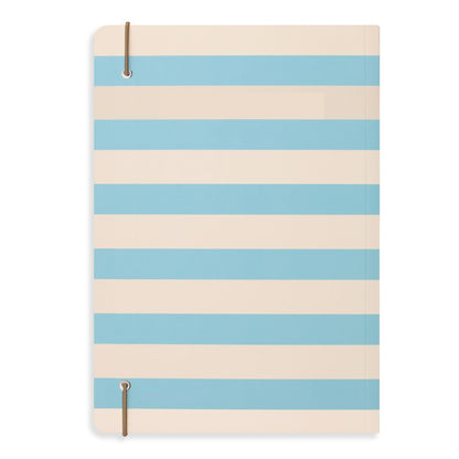 Matilda Moo | A5 Striped Notebook | Blue