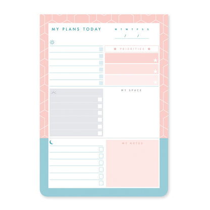 Matilda Myres | A5 Daily List Pad with 100 Sheets and Magnetic Strip | Grey