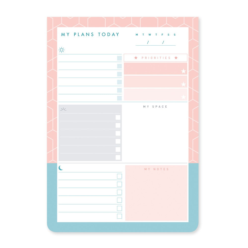 Matilda Myres | A5 Daily List Pad with 100 Sheets and Magnetic Strip | Teal