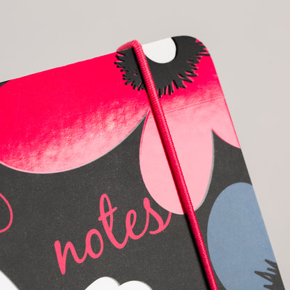 Matilda Myres | A5 Ruled Notebook | Floral | Black