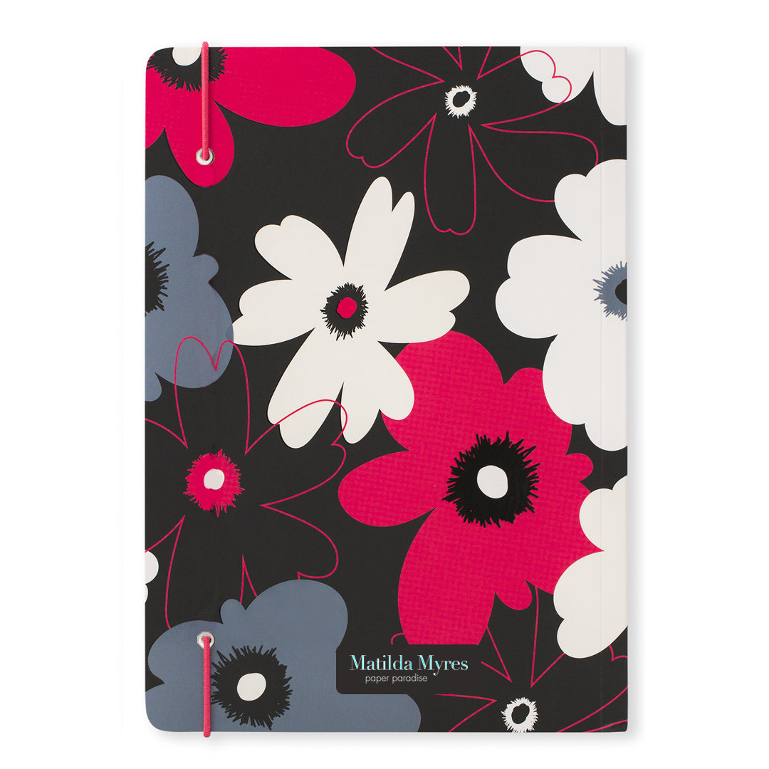 Matilda Myres | A5 Floral Notebook | Black