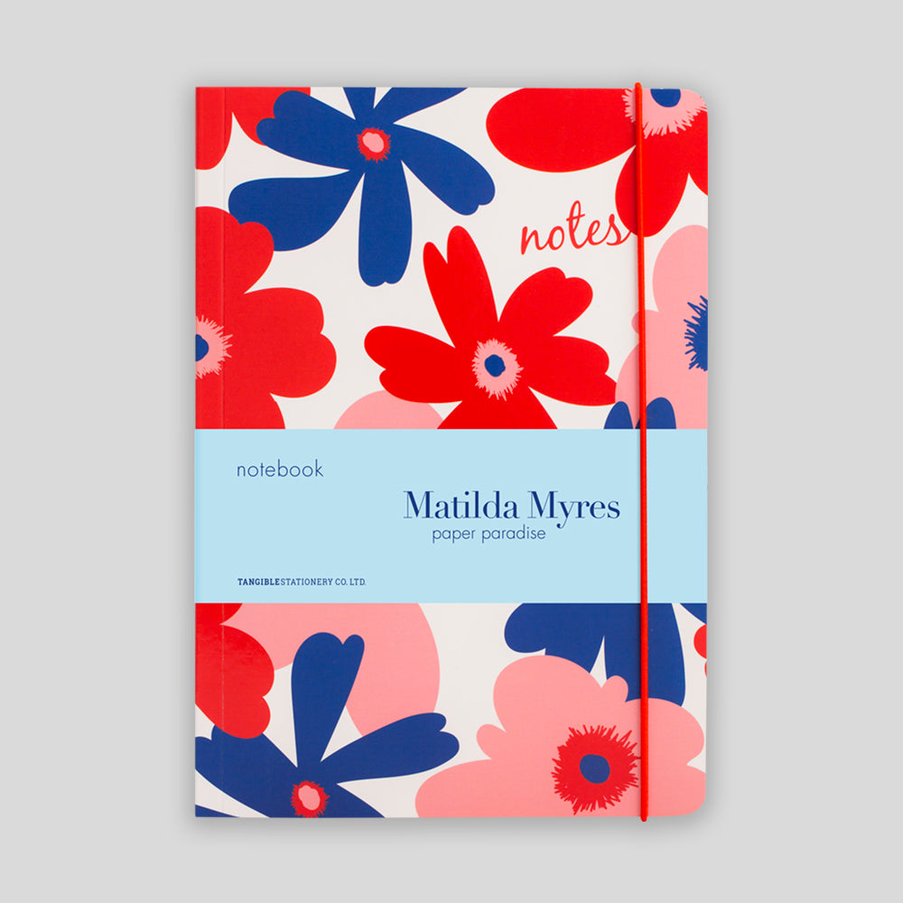 Matilda Myres | A5 Floral Notebook | Red