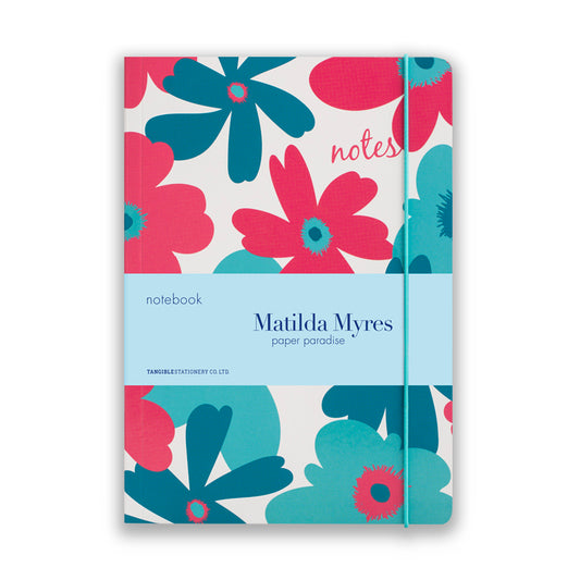 Matilda Myres Floral Notebook & Shopping List Pad Gift Set - Teal