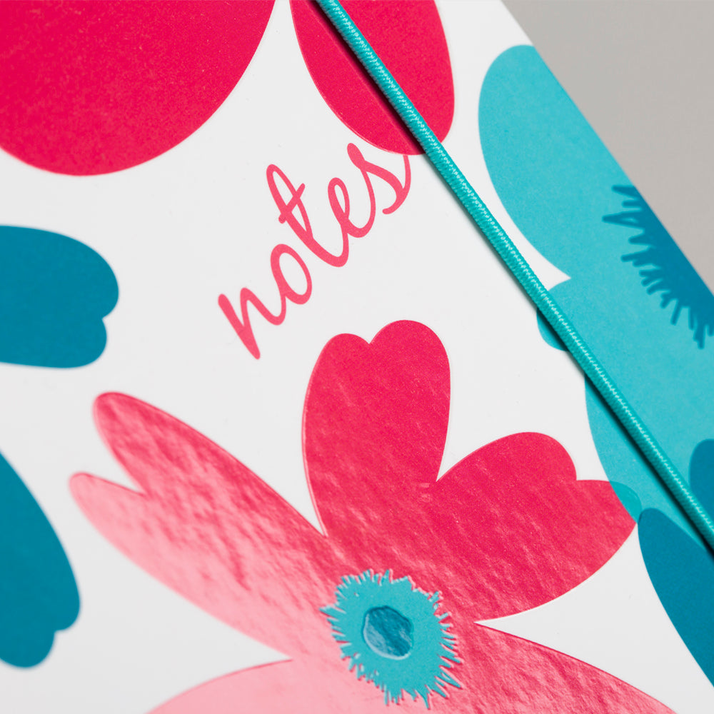 Matilda Myres | A5 Ruled Notebook | Floral | Teal