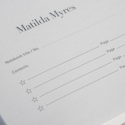 Matilda Myres | A5 Notebook with Rose Gold Foil | Ivory