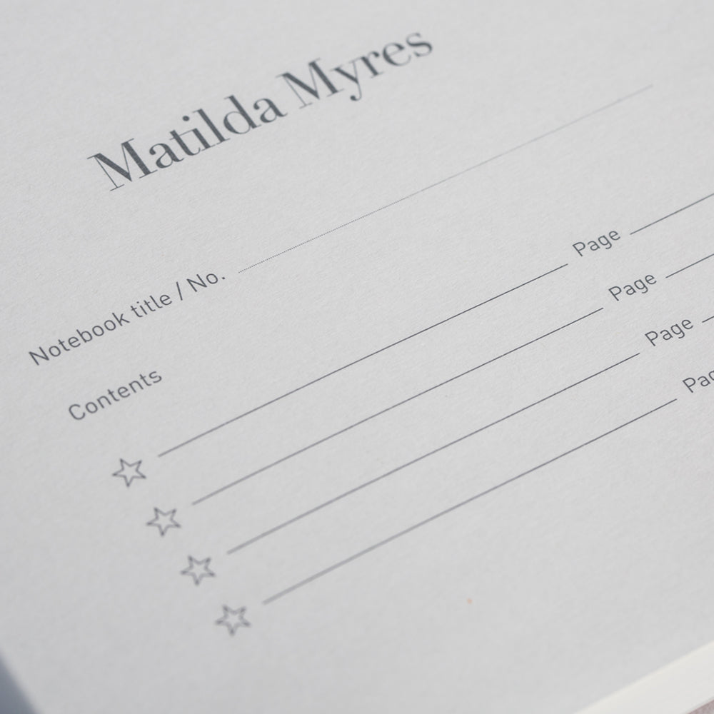 Matilda Myres | A5 Notebook with Rose Gold Foil | Red