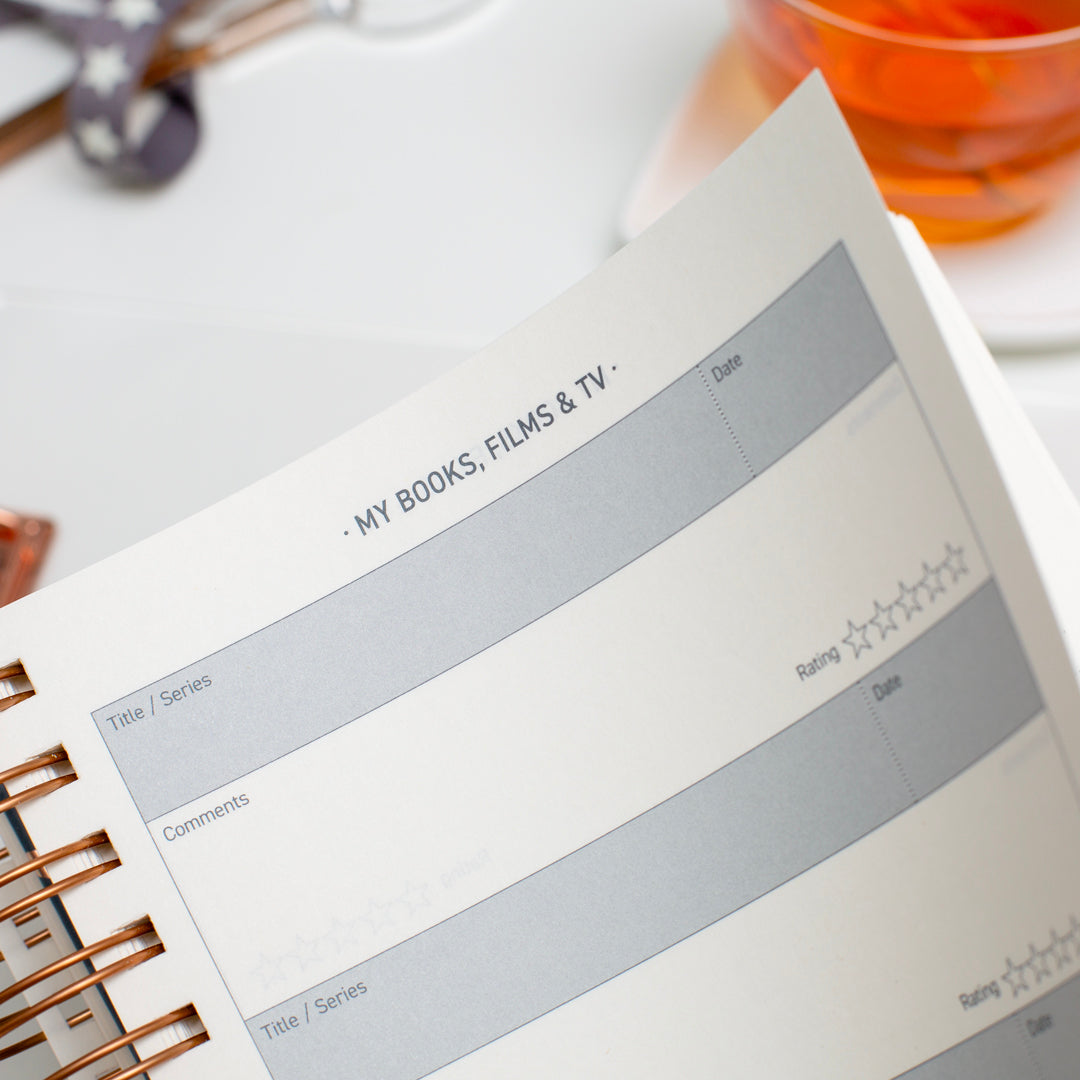 Matilda Myres | 2027 Diary - A5 Daily Planner with Rose Gold Wiro | Day-to-Page in Grey