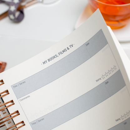 Matilda Myres | 2027 Diary - A5 Daily Planner with Rose Gold Wiro | Day-to-Page in Grey