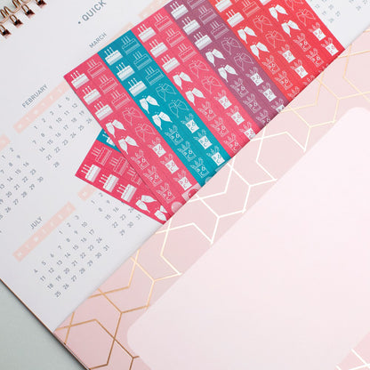 Matilda Myres | 2027 Monthly Five Column Family Calendar | Month-to-View in Pink