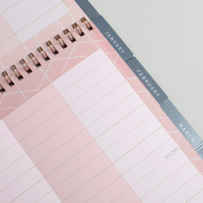 Matilda Myres | 2027 Monthly Five Column Family Calendar | Month-to-View in Pink