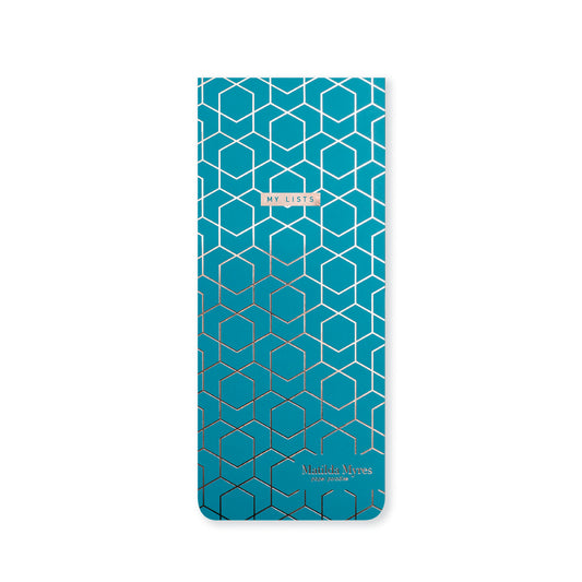 Matilda Myres | Slim List Pad with Magnetic Strip | Teal
