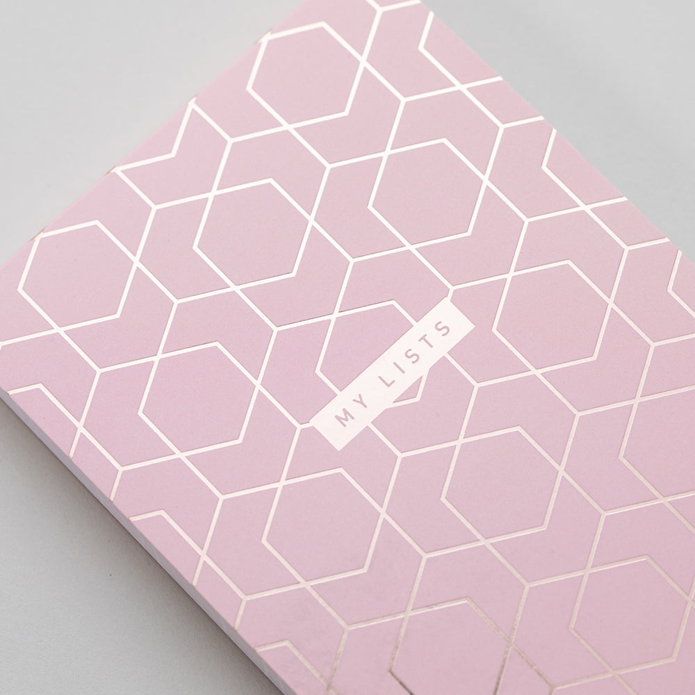 Matilda Myres | Slim List Pad with Magnetic Strip | Pink