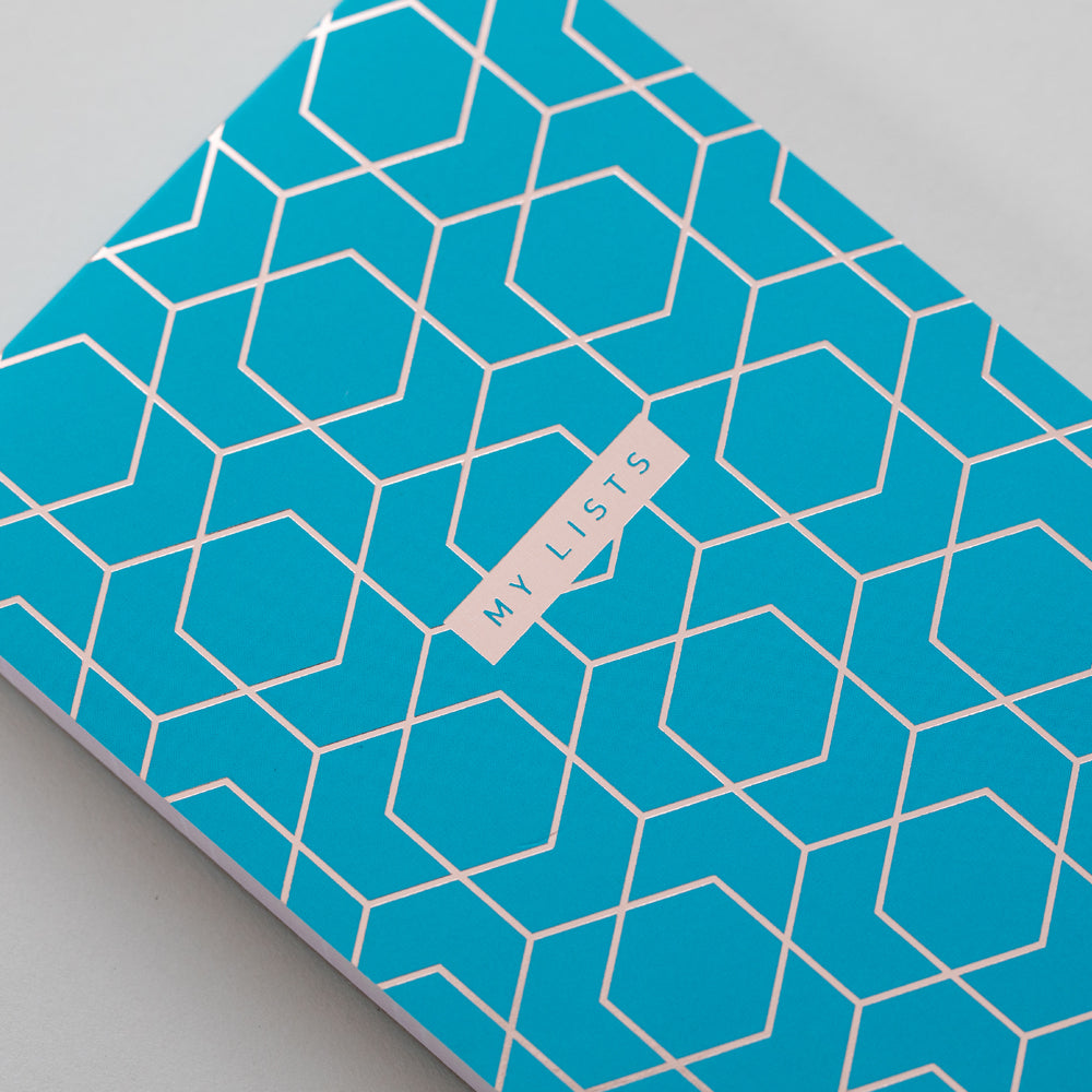 Matilda Myres | Slim List Pad with Magnetic Strip | Teal