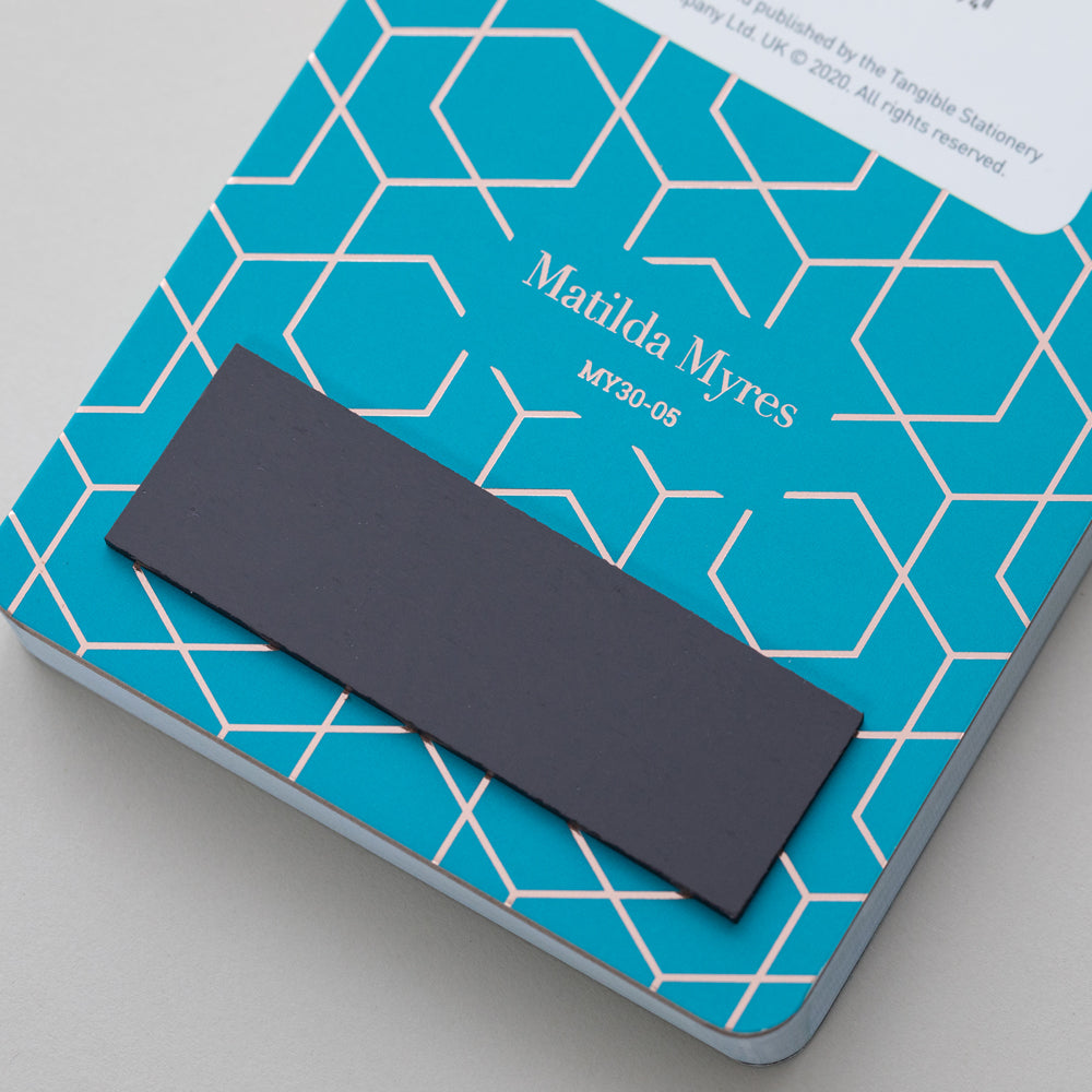 Matilda Myres | Slim List Pad with Magnetic Strip | Teal