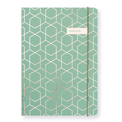 Matilda Myres | A5 Notebook with Rose Gold Foil | Sage