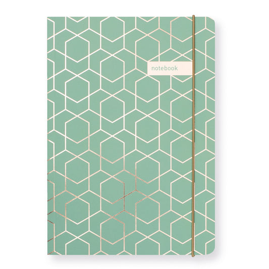 Matilda Myres | A5 Notebook with Rose Gold Foil | Sage