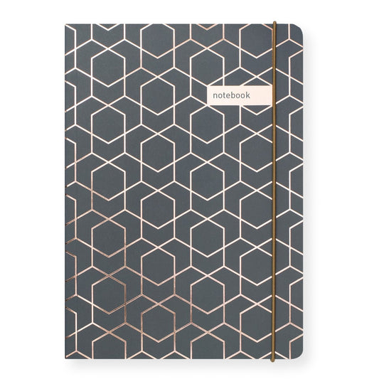 Matilda Myres | A5 Notebook with Rose Gold Foil | Grey