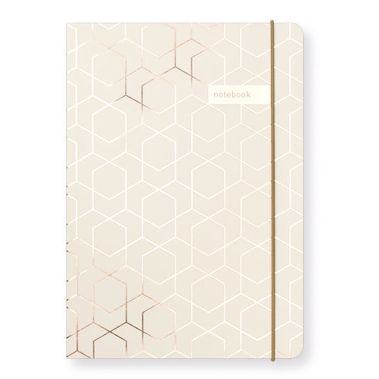 Matilda Myres | A5 Notebook with Rose Gold Foil | Ivory