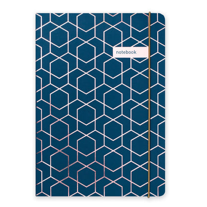 Matilda Myres | A5 Notebook with Rose Gold Foil | Navy